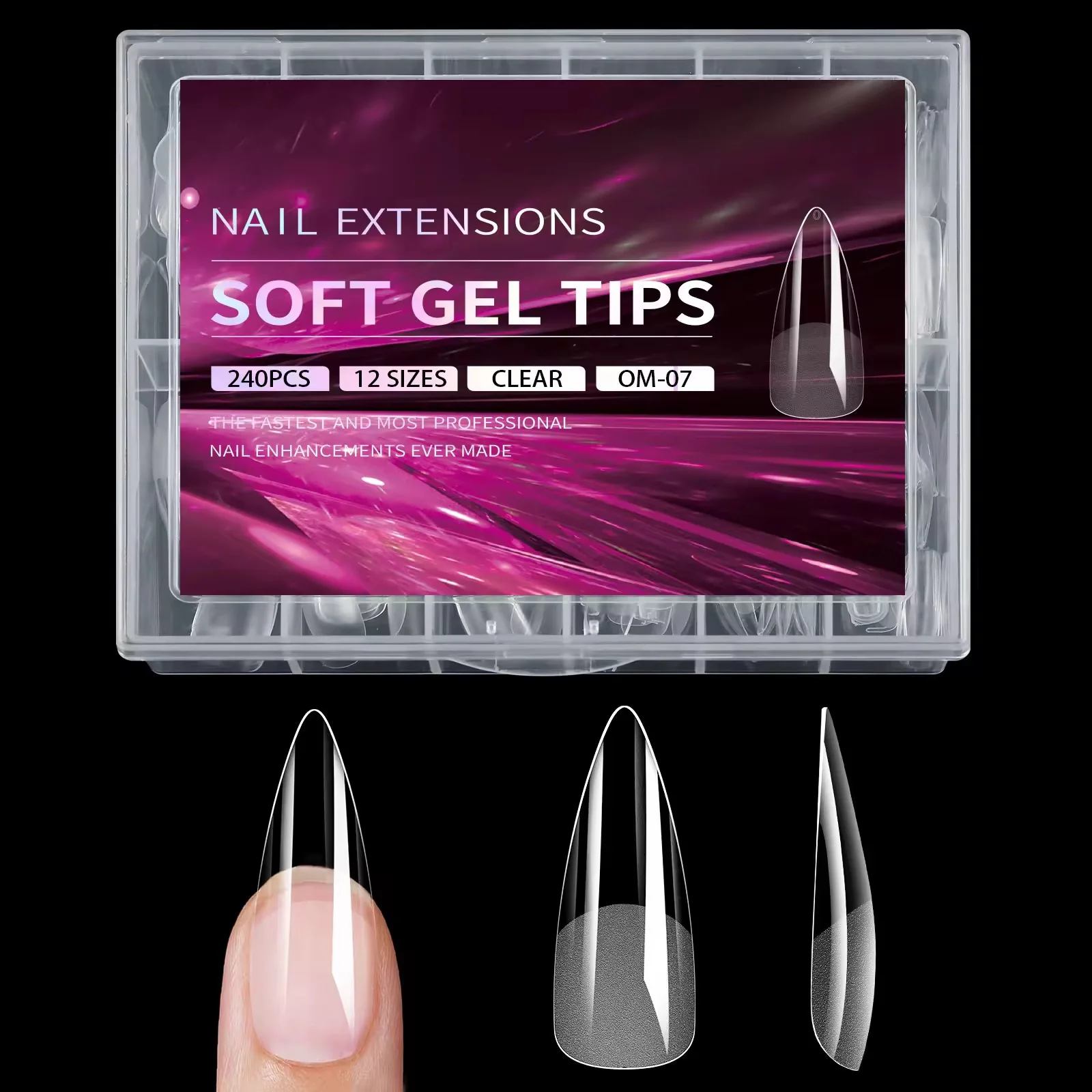 Clear Nail Extensions - 240 Nails Set
