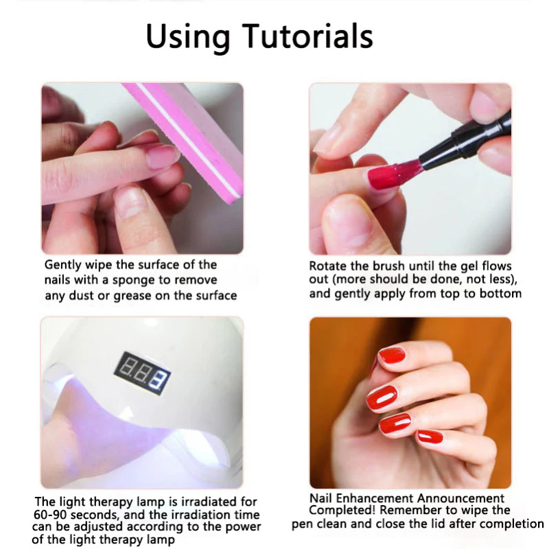 Gel Nail Polish Pen – Dark Burgundy – 084 - Image 5